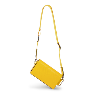 ECCO® Finger Print Leather Phone Bag - Yellow - Main