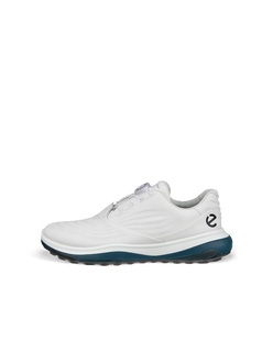 Men's ECCO® Golf LT1 Leather Waterproof Shoe - White - Outside