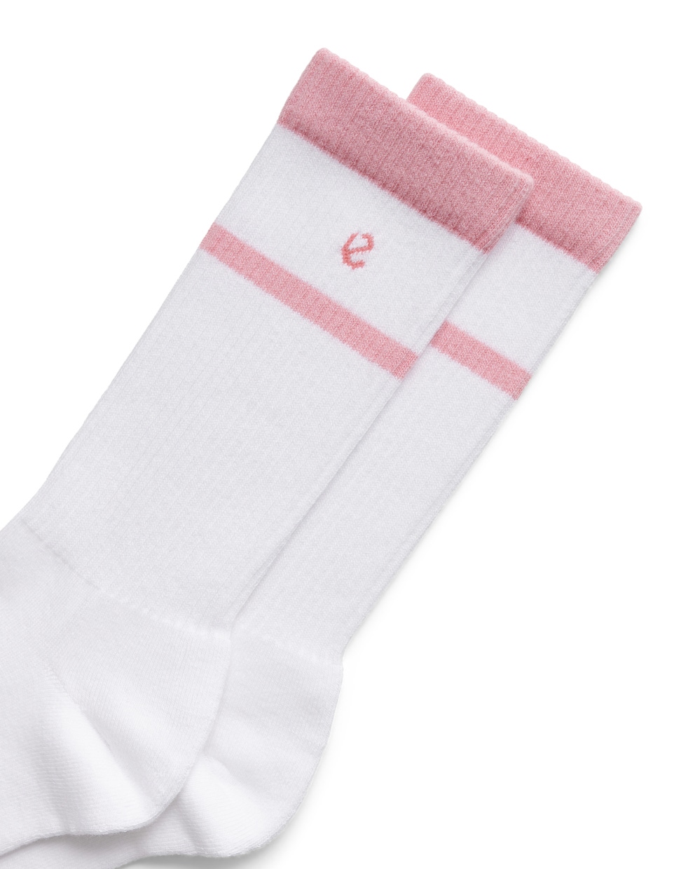 ECCO RETRO MID-CUT SOCKS - Valge - Detail-1