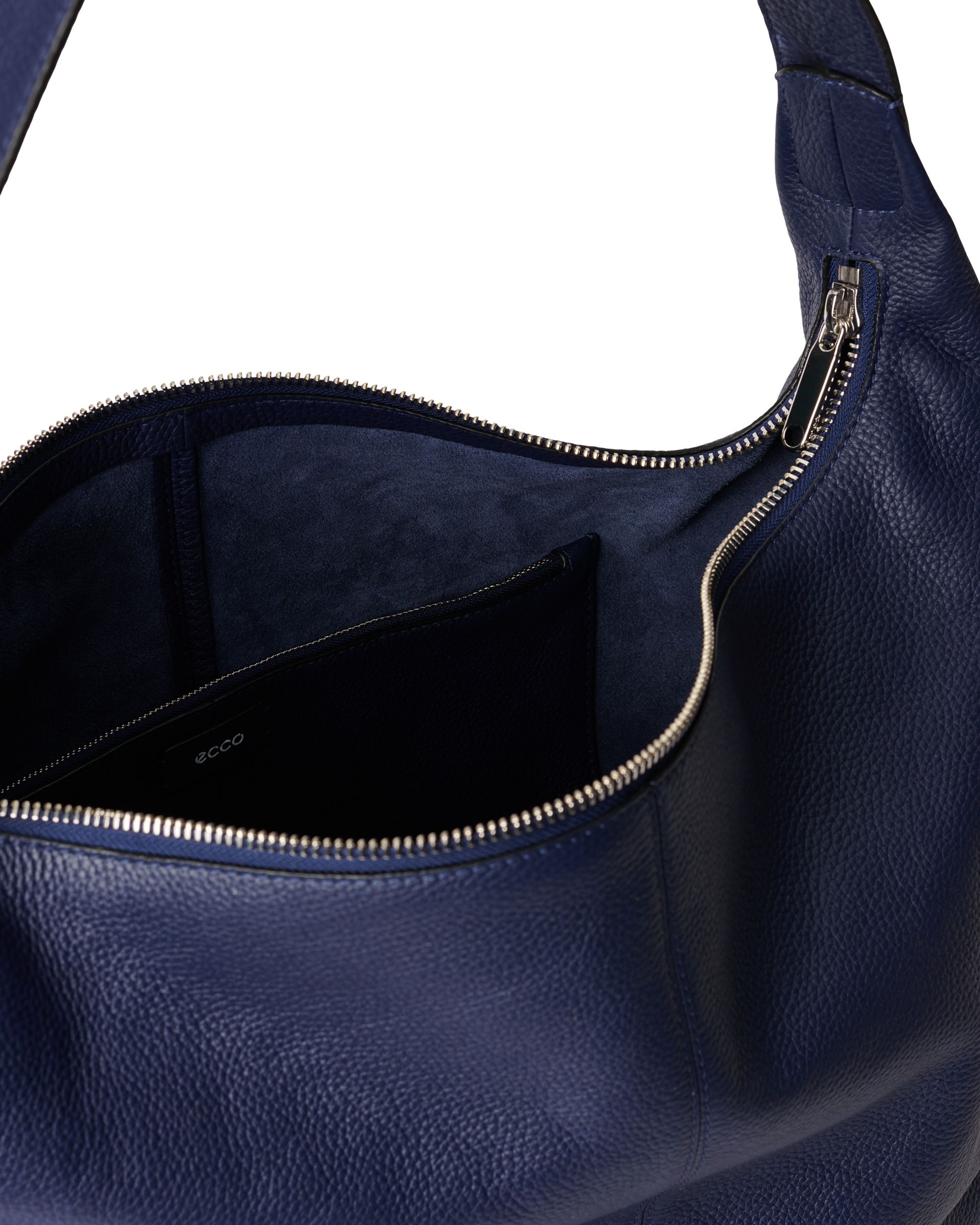 ECCO Hobo L Soft Pebbled Leather - Azul - Inside