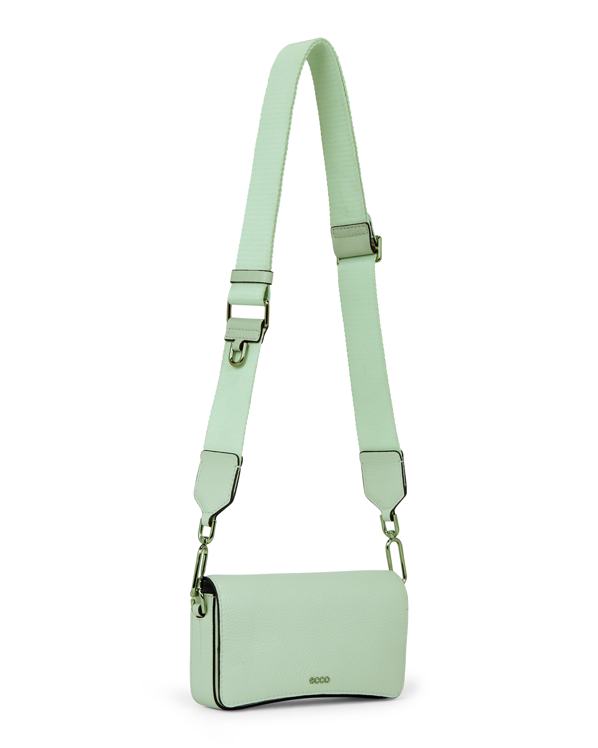 ECCO® Pebbled Leather Pinch Crossbody Bag - Green - Main