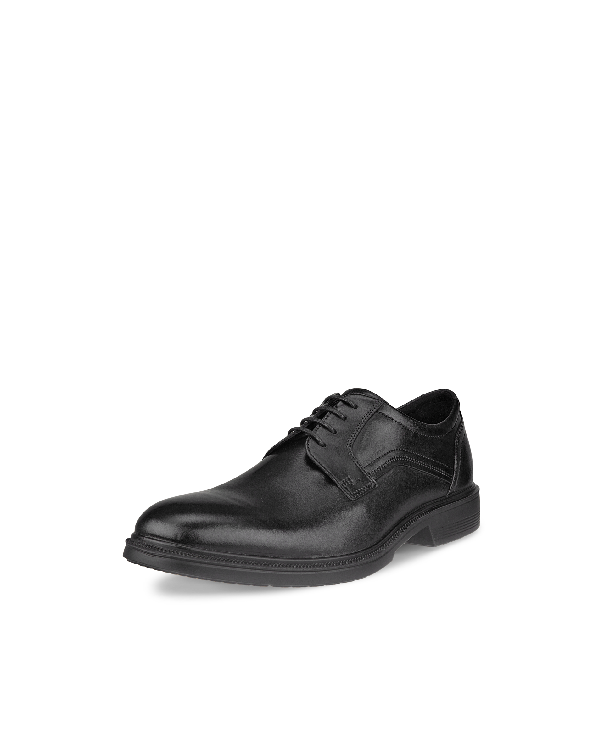 Men's ECCO® Lisbon Leather Derby Shoe - Black - Main