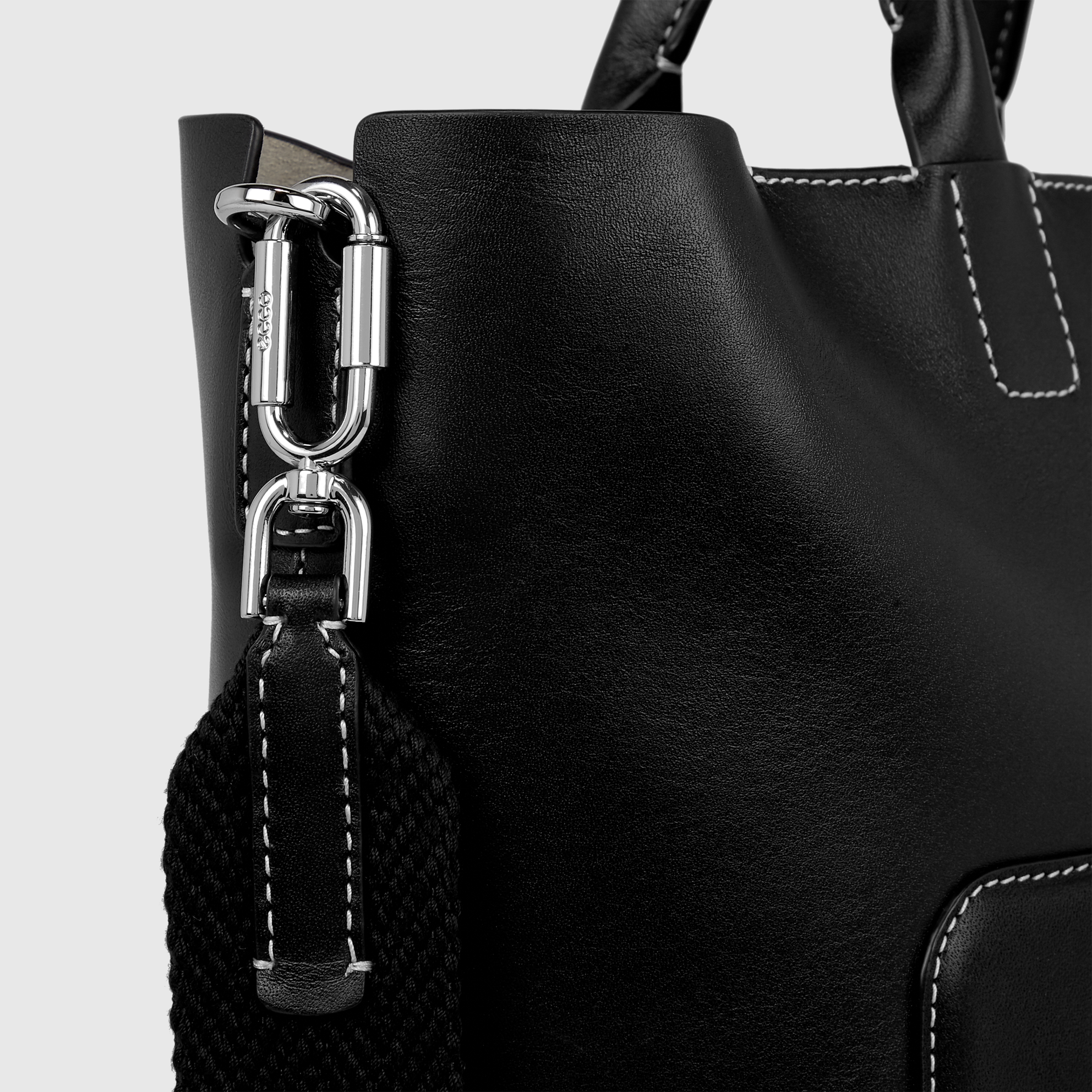 ECCO® E Leather Tote Bag - Black - Detail-1