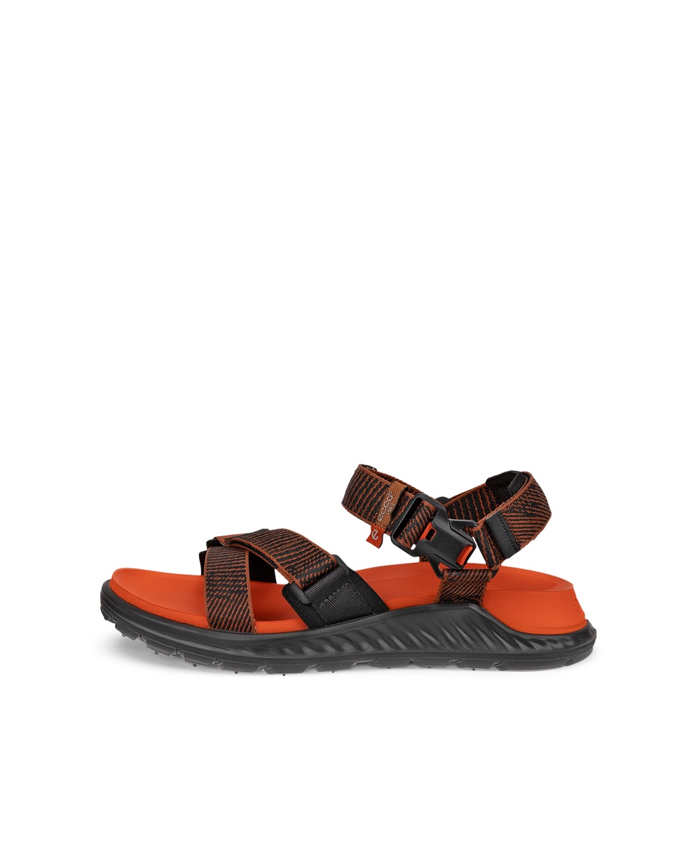 Men's ECCO® Exowrap Textile Sandal - Brown - Outside