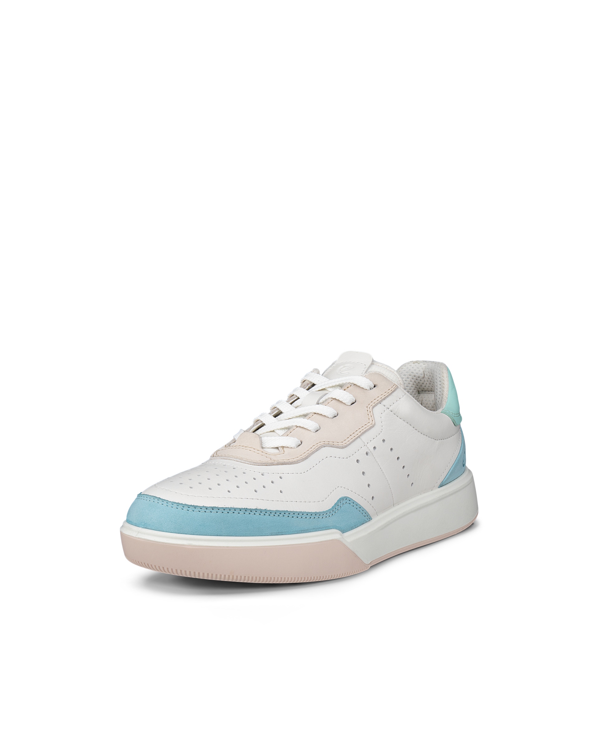 Zapatillas de piel ECCO® Street Court para mujer - Blanco - Main